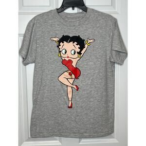 Betty Boop‎ Gray Graphic Short Sleeve T Shirt Medium